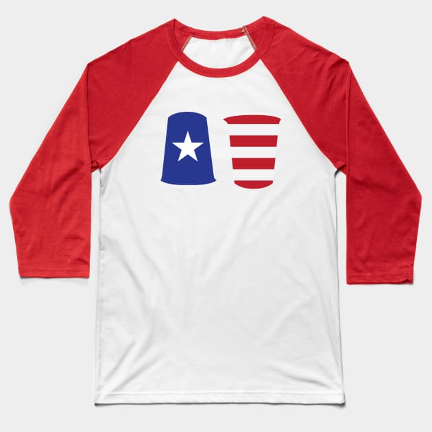 Independence Day Flip Baseball T-Shirt by PodDesignShop